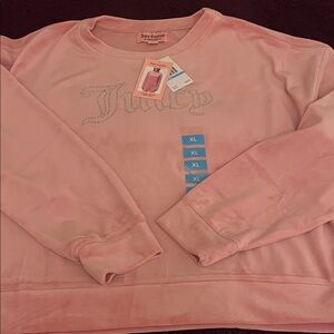 Juicy Couture Blush Pink Rhinestone Sweatshirt